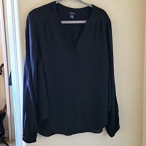 Torrid Black Slit Sleeve Blouse